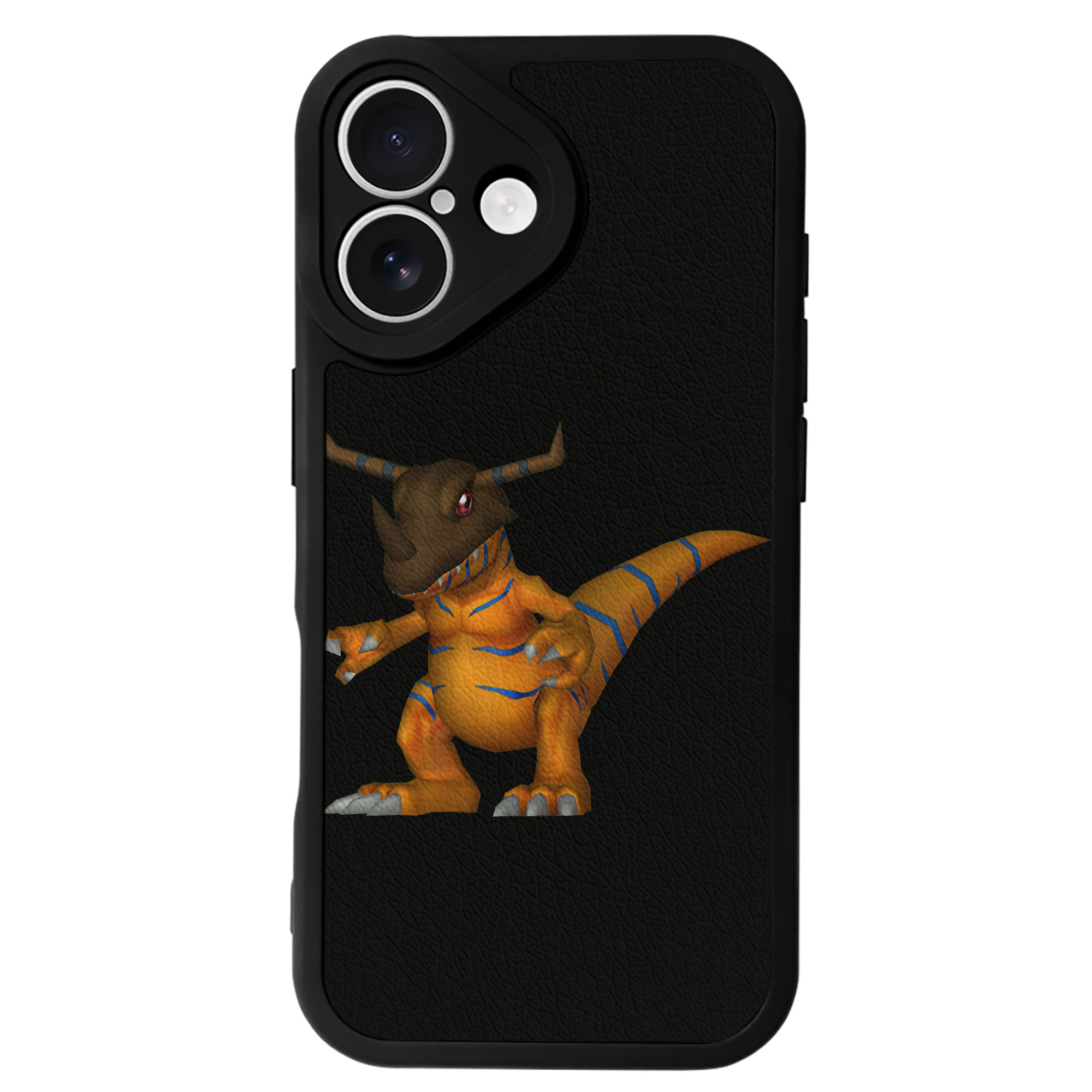 （画像用） Digimon デジタルモンスター/デジモン 【iPhone 16シリーズ対応】シリコンスマホケース（レザー調） 材質：シリコン